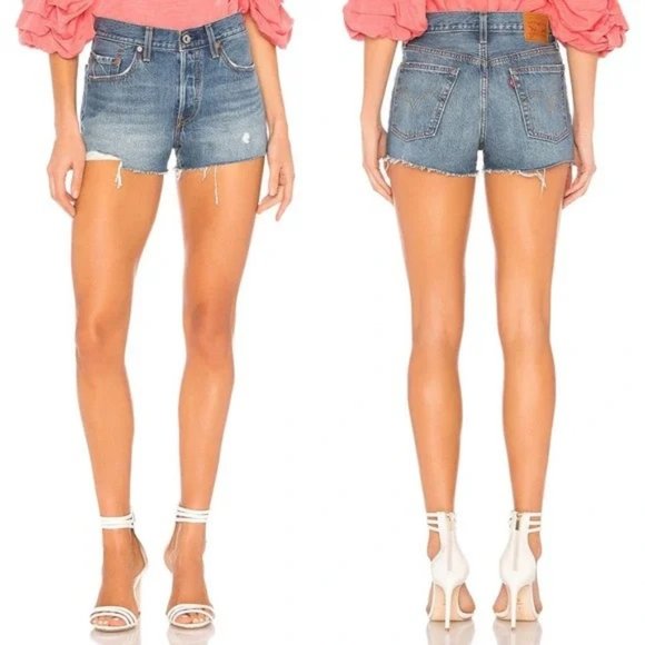 Levi's Pants - Levi's 501 High Rise Denim Cut-Off Distressed Jean Shorts Back to Your Heart 25